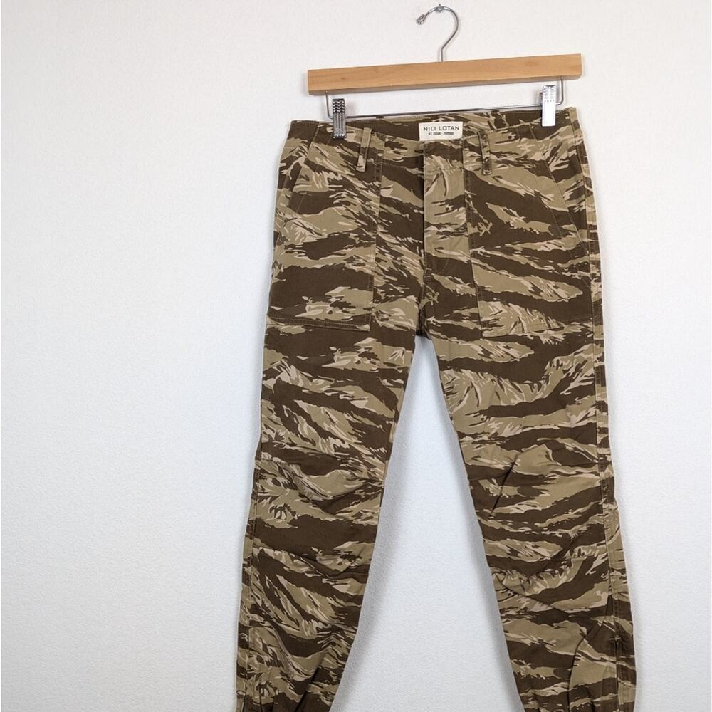 Nili Lotan Camo Cropped French Military Pants Size 4 - Picture 3 of 10
